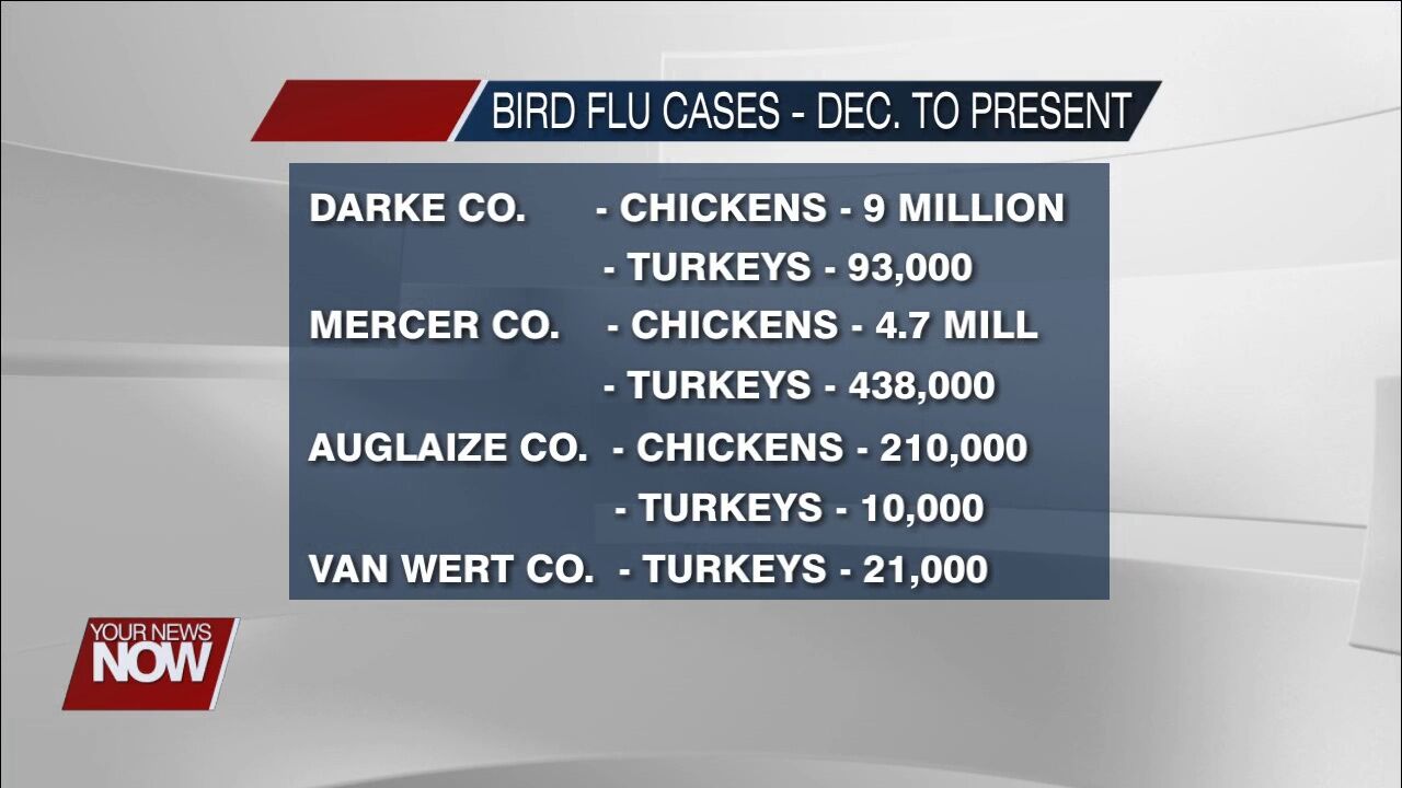 Latest numbers of bird flu in our local counties